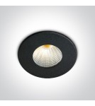 Flush-mounted lamps - pendants - One Light Kato LED 10103B/B/W fixed black aluminum recessed inlet - product 1