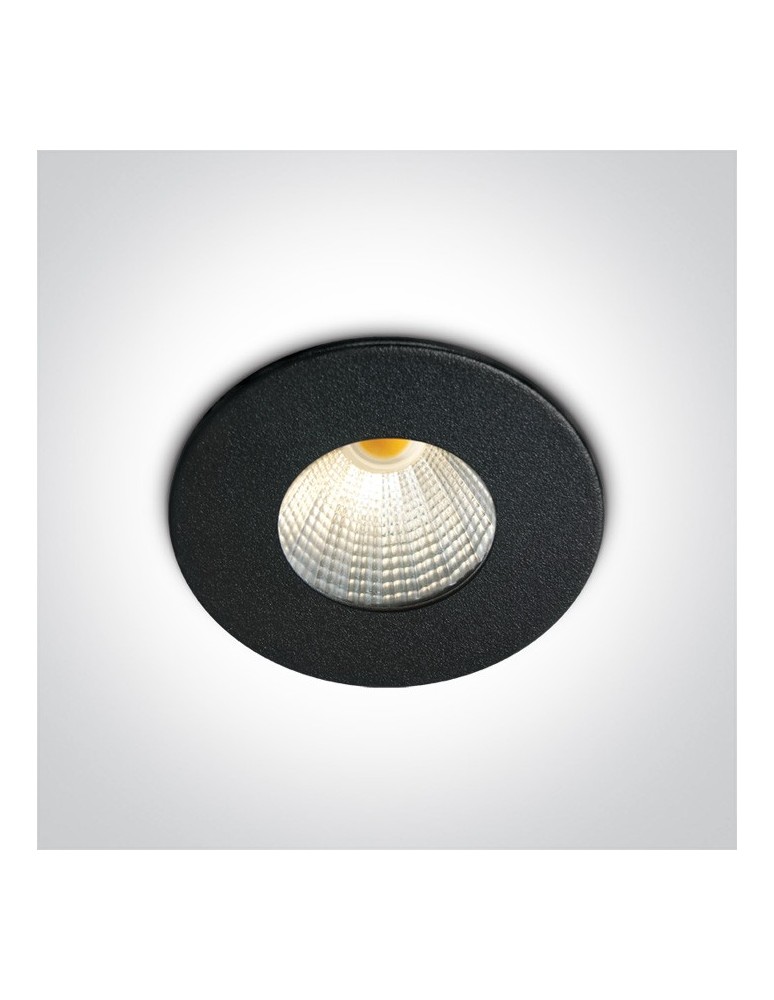 Flush-mounted lamps - pendants - One Light Kato LED 10103B/B/W fixed black aluminum recessed inlet - product kolory-swiatla.pl 1