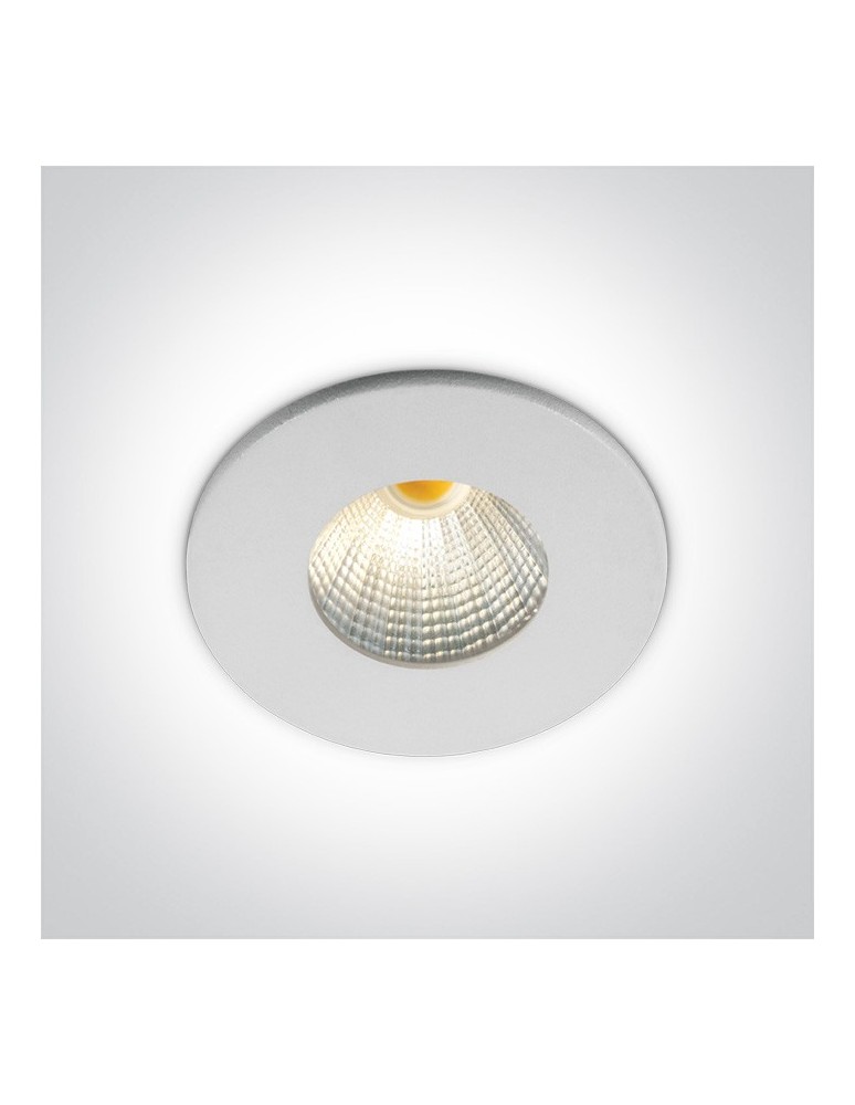 Flush-mounted lamps - pendants - One Light aluminum recessed white fixed Kato LED 10103B/B/W. - product kolory-swiatla.pl 1