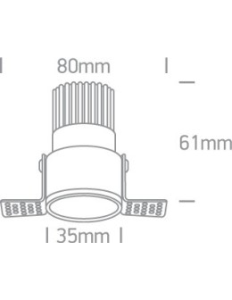 One Light Wpust LED biały Lakatamia ciemny środek 10103BTR/B/W - produkt 2