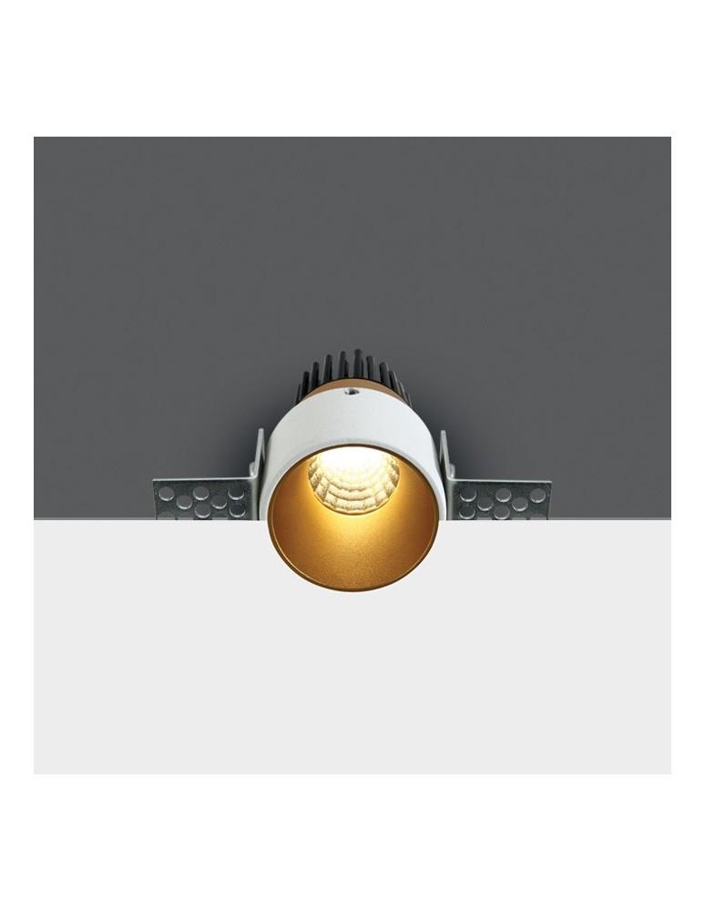 Frameless flush-mounted lamps - trimless - One Light LED recessed white Lakatamia brass center 10103BTR/BS/W - product kolory-swiatla.pl 1