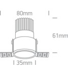 Frameless flush-mounted lamps - trimless - One Light LED recessed white Lakatamia brass center 10103BTR/BS/W - product 2