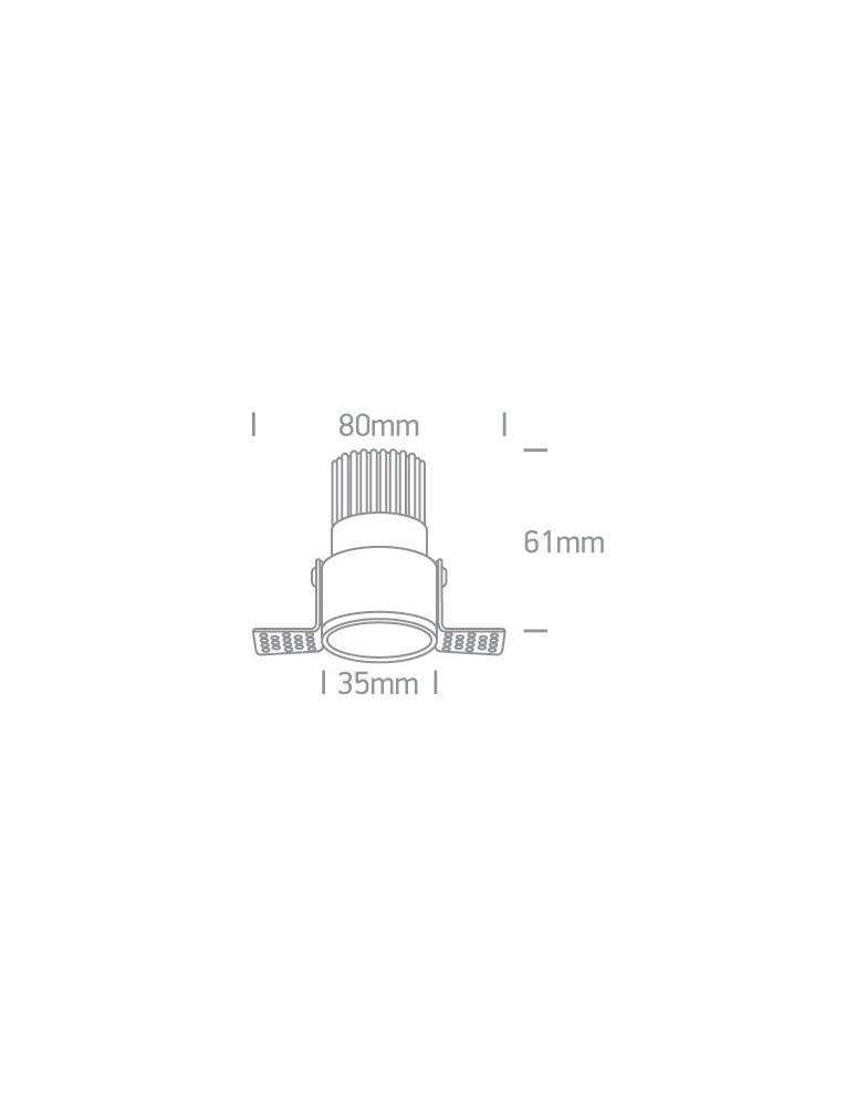 Frameless flush-mounted lamps - trimless - One Light LED recessed white Lakatamia brass center 10103BTR/BS/W - product kolory-swiatla.pl 2