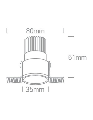 One Light Wpust LED biały Lakatamia biały środek 10103BTR/W/W - produkt 2
