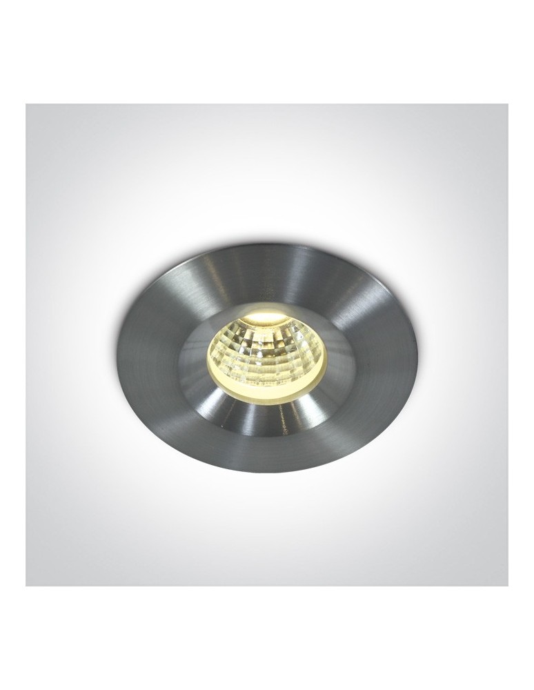 Flush-mounted hermetic lamps - One Light LED bathroom drain aluminum Polis 10103P/AL/D IP65 - product kolory-swiatla.pl 1