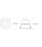 Flush-mounted hermetic lamps - One Light LED bathroom drain aluminum Polis 10103P/AL/D IP65 - product 3