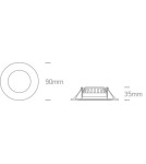 Flush-mounted lamps - pendants - One Light white LED drop-in Odu 10103T/W/C - product 4