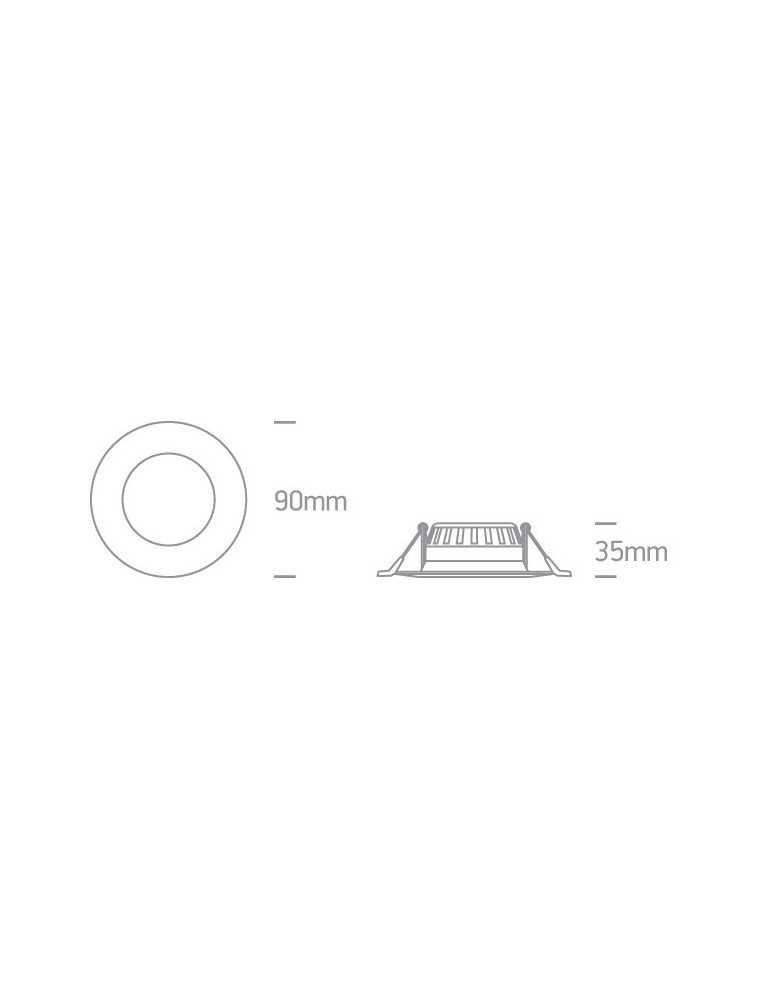 Flush-mounted lamps - pendants - One Light white LED drop-in Odu 10103T/W/C - product kolory-swiatla.pl 4