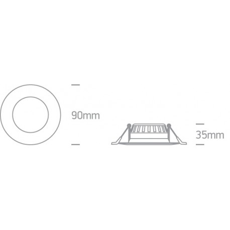 One Light Wpust biały LED Odu 10103T/W/C