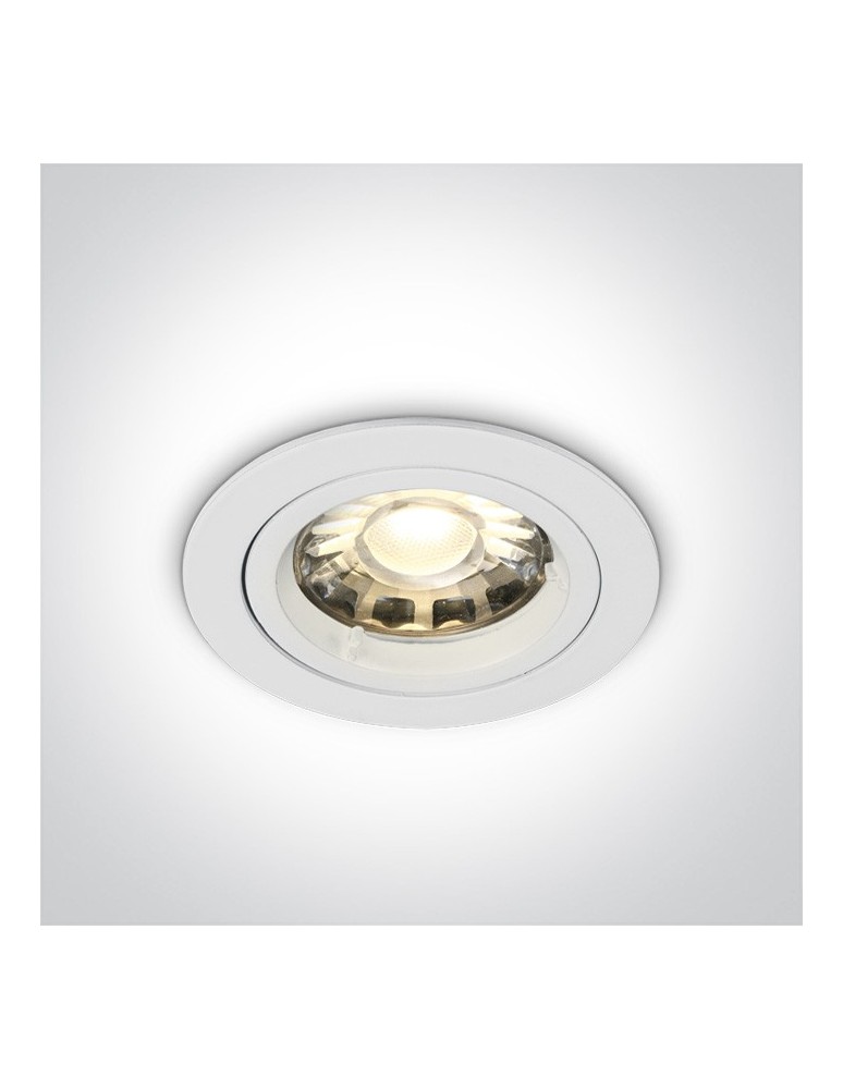 Flush-mounted lamps - pendants - One Light ceiling recessed white Pirgos 10105/W. - product kolory-swiatla.pl 1