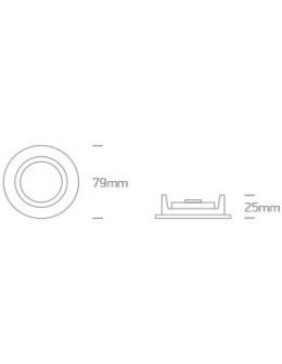 One Light Wpust sufitowy biały Pirgos 10105/W - produkt 2
