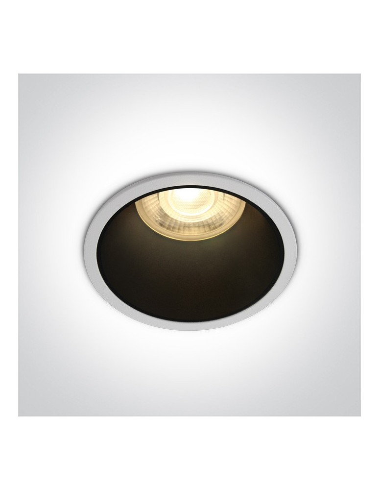 Flush-mounted lamps - pendants - One Light recessed socket white Algewa 10105AD/W - product kolory-swiatla.pl 1