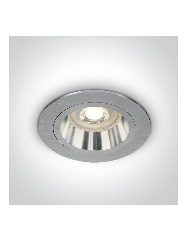 Flush-mounted lamps - pendants - One Light recessed aluminum ceiling fixture Jalia 10105ALG/AL. - product kolory-swiatla.pl 1