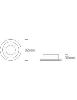 One Light Wpust oprawka sufitowa aluminiowa Jalia 10105ALG/AL - produkt 2