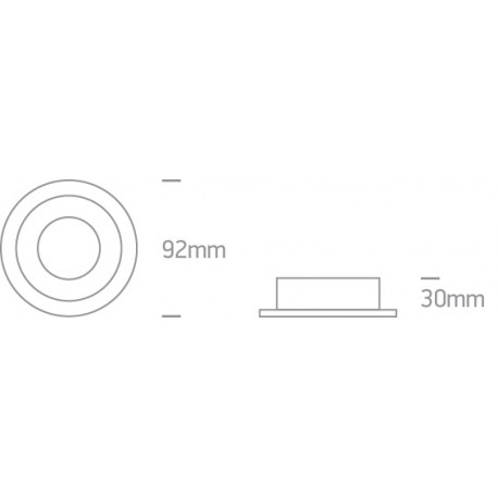 One Light Wpust oprawka sufitowa czarna Jalia 10105ALG/B