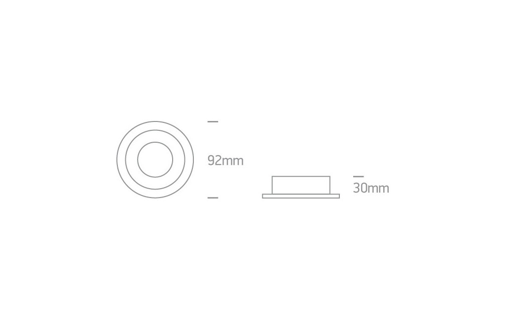 One Light Wpust oprawka sufitowa czarna Jalia 10105ALG/B