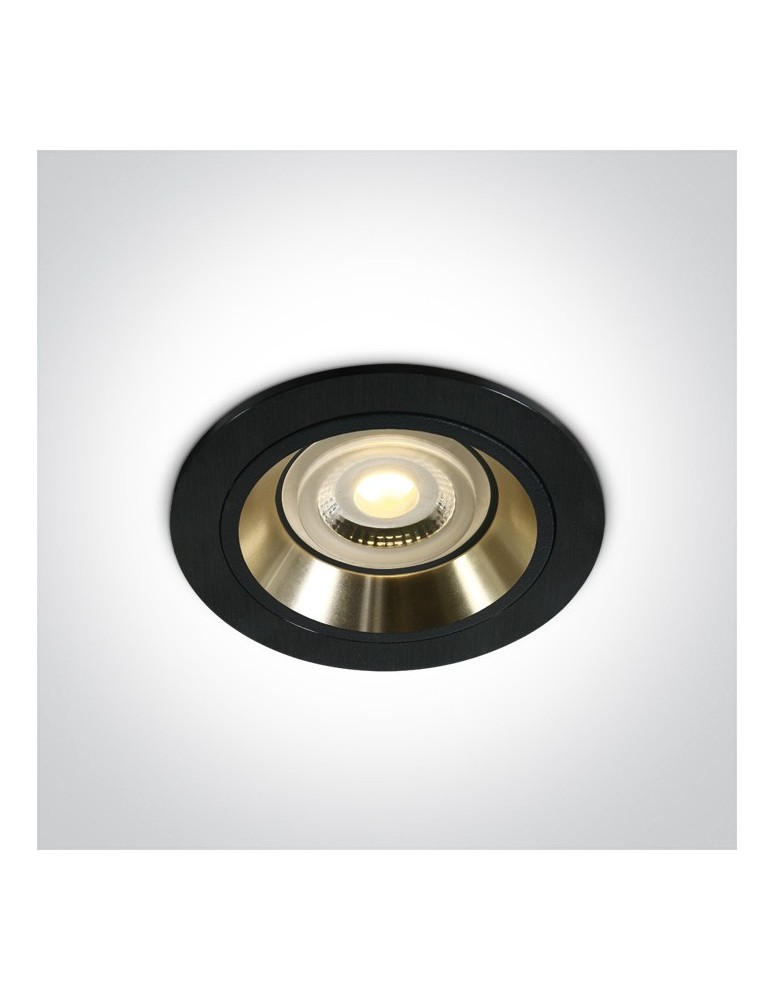 Flush-mounted lamps - pendants - One Light recessed ceiling fixture black gold Jalia 10105ALG/B/GL - product kolory-swiatla.pl 1
