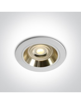 One Light Wpust oprawka sufitowa biała złota Jalia 10105ALG/W/GL