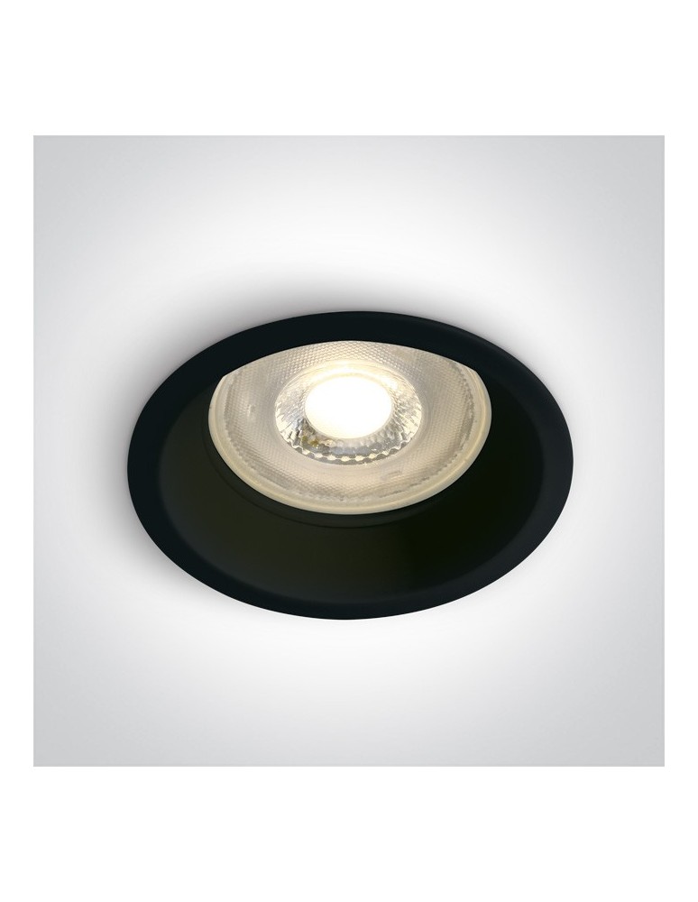 Flush-mounted lamps - pendants - One Light recessed luminaire black Steni 10105D1/B - product kolory-swiatla.pl 1