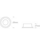 Flush-mounted lamps - pendants - One Light recessed luminaire black Steni 10105D1/B - product 3