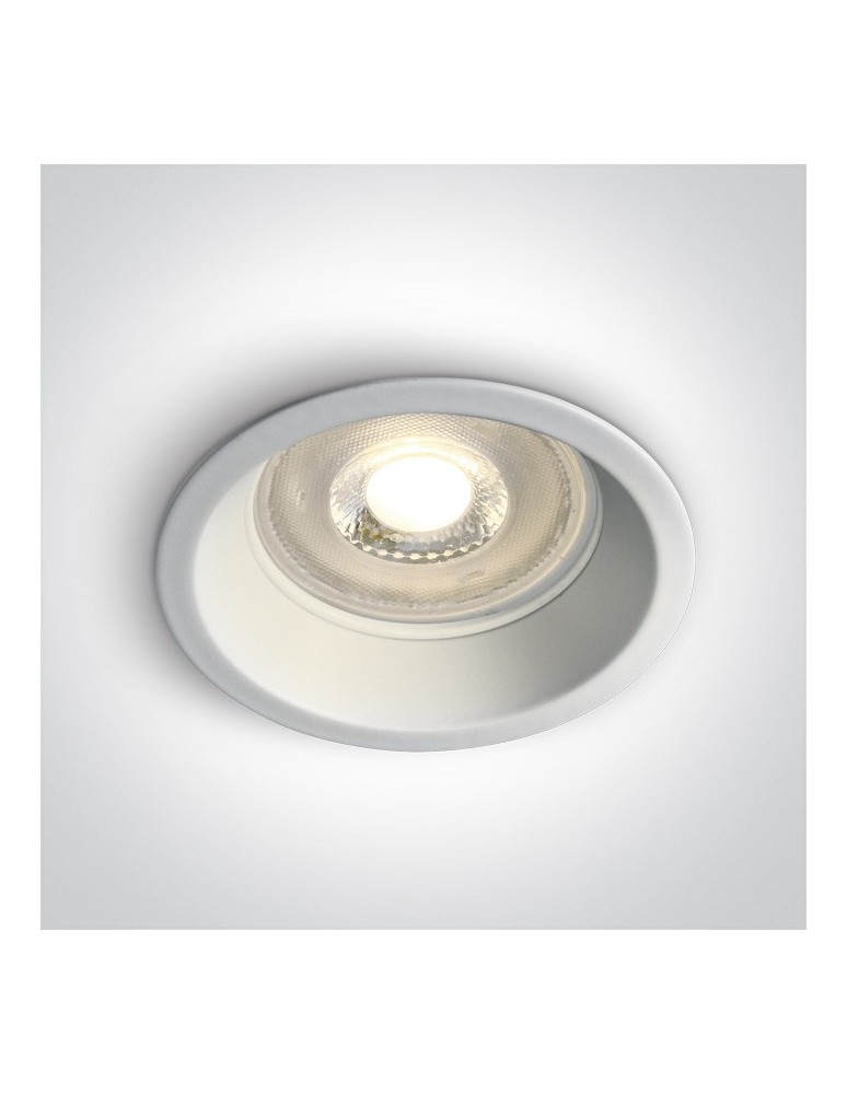 Flush-mounted lamps - pendants - One Light recessed luminaire white Steni 10105D1/W - product kolory-swiatla.pl 1