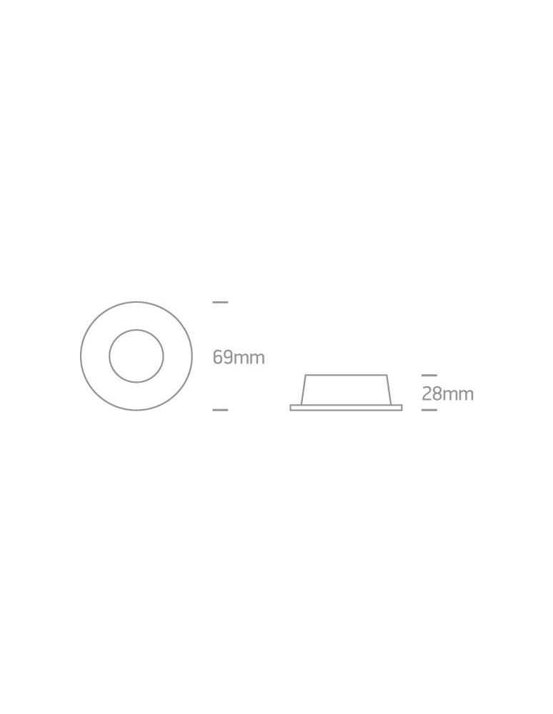 Flush-mounted lamps - pendants - One Light ceiling recessed luminaire black Kinusa 10105D2/B - product kolory-swiatla.pl 3