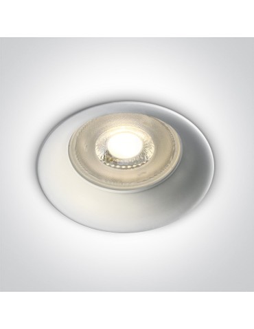One Light ceiling recessed luminaire white Kinusa 10105D2/W