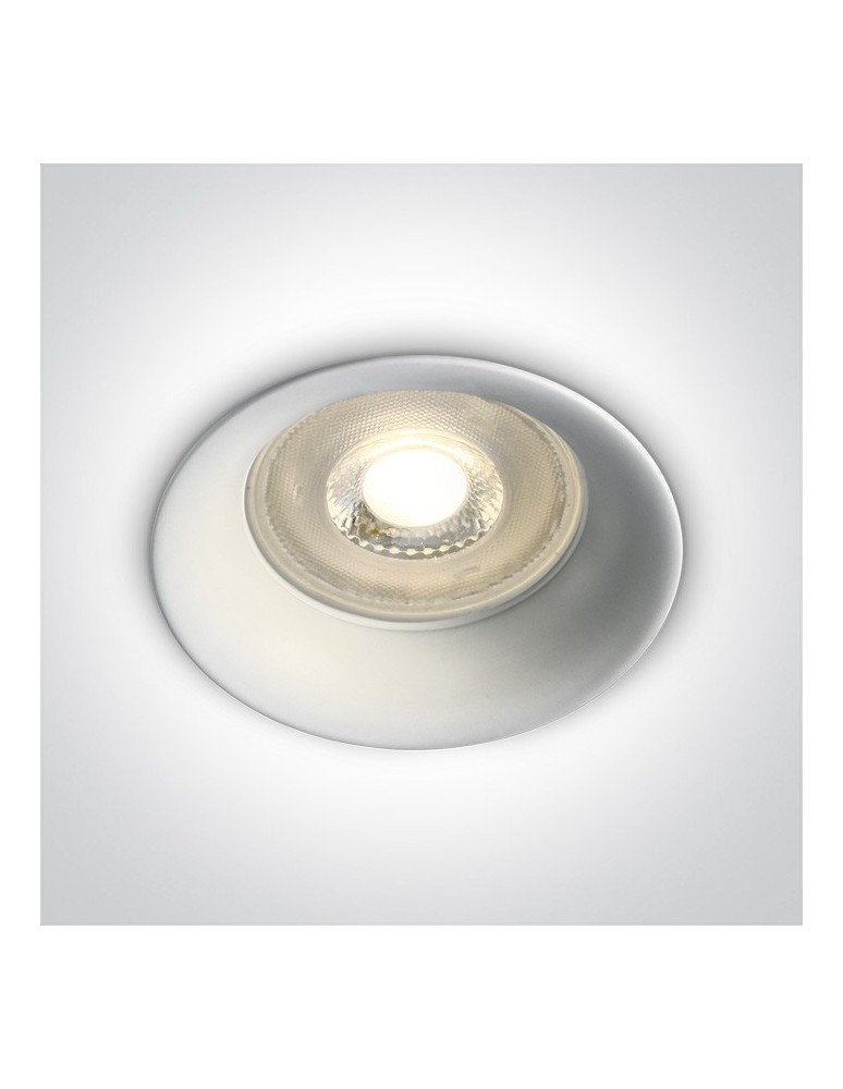 Flush-mounted lamps - pendants - One Light ceiling recessed luminaire white Kinusa 10105D2/W - product kolory-swiatla.pl 1