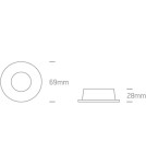 Flush-mounted lamps - pendants - One Light ceiling recessed luminaire white Kinusa 10105D2/W - product 3