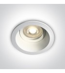 Flush-mounted lamps - pendants - One Light Meladia 10105D4/W recessed white mesh fixture. - product 1