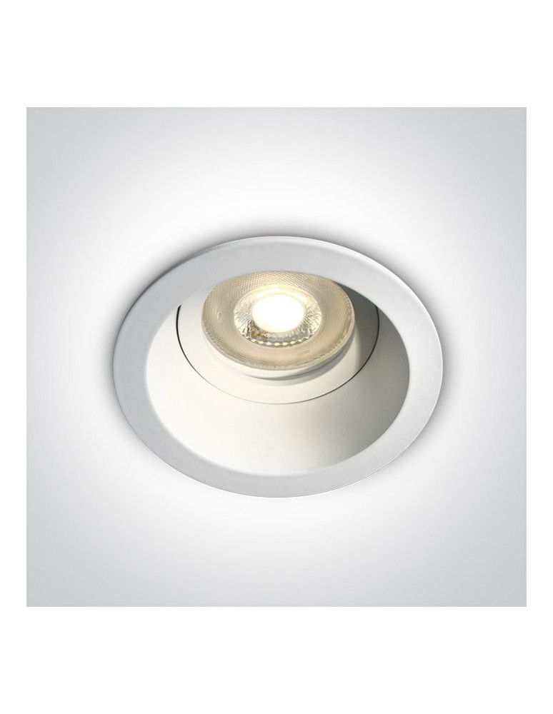 Flush-mounted lamps - pendants - One Light Meladia 10105D4/W recessed white mesh fixture. - product kolory-swiatla.pl 1