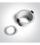 Flush-mounted lamps - pendants - One Light Meladia 10105D4/W recessed white mesh fixture. - product 2