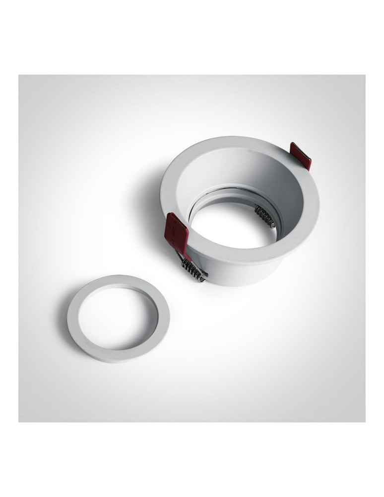 Flush-mounted lamps - pendants - One Light Meladia 10105D4/W recessed white mesh fixture. - product kolory-swiatla.pl 2