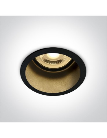 One Light recessed black deep luminaire Ormos 10105D8/B/B