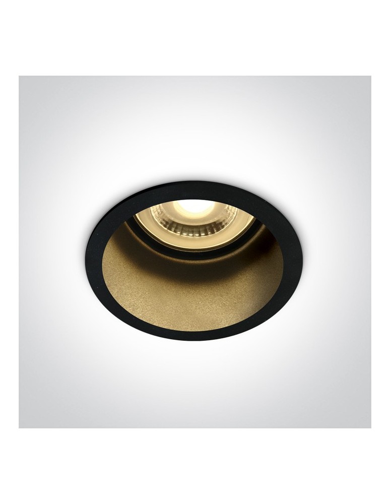 Flush-mounted lamps - pendants - One Light recessed black deep luminaire Ormos 10105D8/B/B - product kolory-swiatla.pl 1