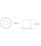 Flush-mounted lamps - pendants - One Light recessed black deep luminaire Ormos 10105D8/B/B - product 2