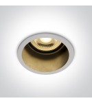 Flush-mounted lamps - pendants - One Light recessed luminaire white deep Ormos 10105D8/W/B - product 1