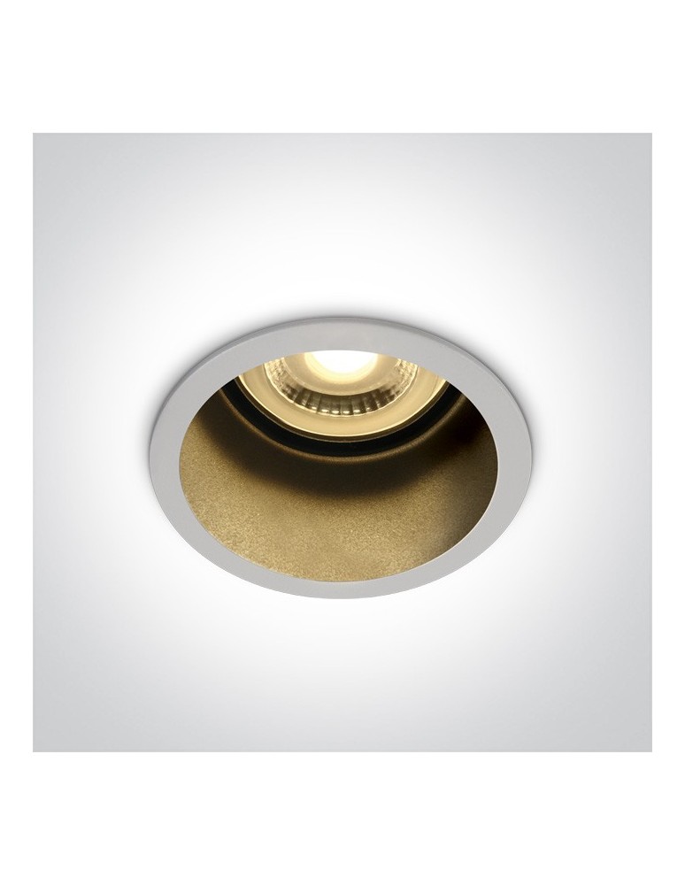 Flush-mounted lamps - pendants - One Light recessed luminaire white deep Ormos 10105D8/W/B - product kolory-swiatla.pl 1