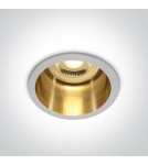 Flush-mounted lamps - pendants - One Light recessed luminaire white gold deep Ormos 10105D8/W/GL - product 1