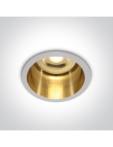 One Light recessed luminaire white gold deep Ormos 10105D8/W/GL