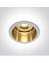 One Light recessed luminaire white gold deep Ormos 10105D8/W/GL