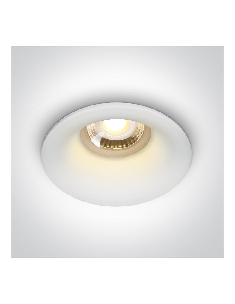 Flush-mounted lamps - pendants - One Light recessed luminaire white Filousa 10105DG/W - product kolory-swiatla.pl 1