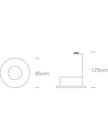 One Light recessed luminaire white Filousa 10105DG/W - product 2