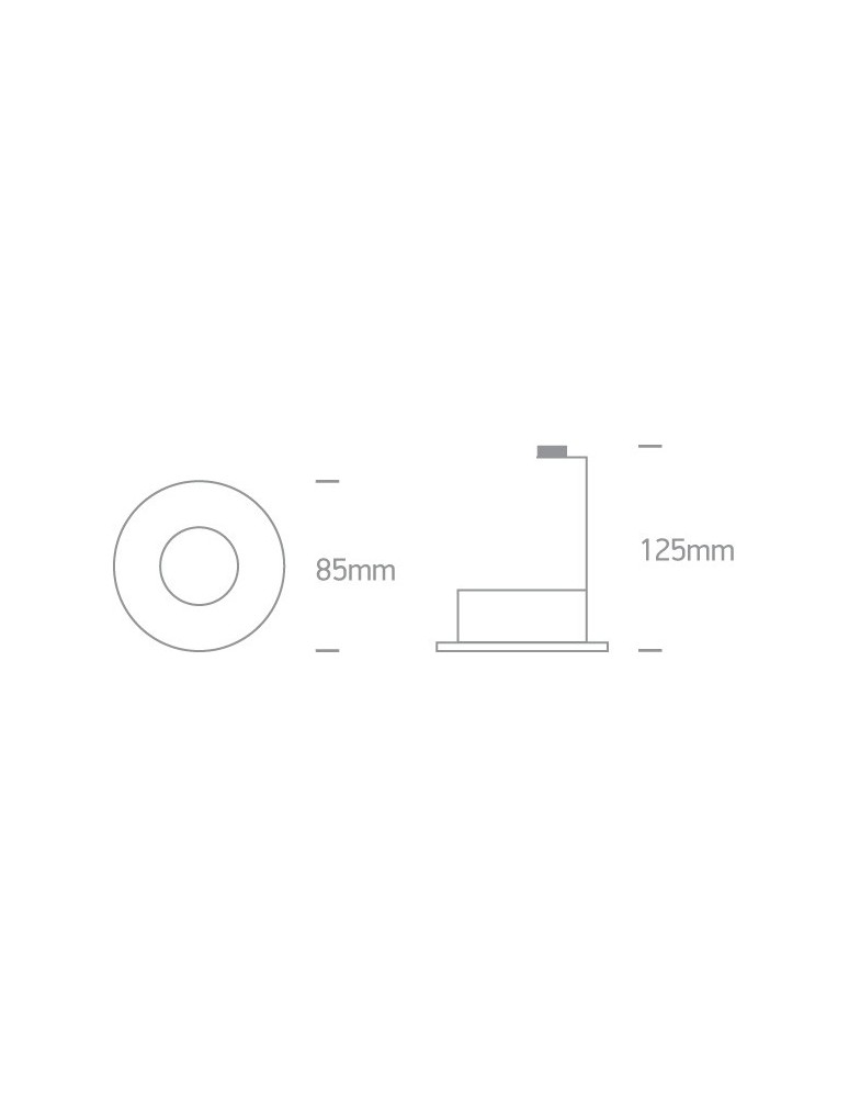 Flush-mounted lamps - pendants - One Light recessed luminaire white Filousa 10105DG/W - product kolory-swiatla.pl 2