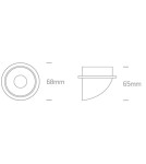 Flush-mounted lamps - pendants - One Light black gold slanted ceiling luminaire Ewretu 10105E1/B/GL - product 2