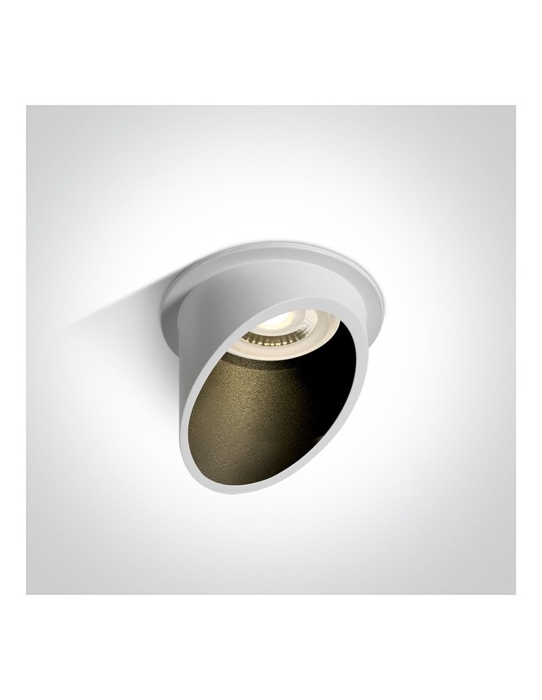 Flush-mounted lamps - pendants - One Light white slanted ceiling luminaire Ewretu 10105E1/W/B - product kolory-swiatla.pl 1