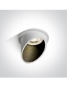One Light white slanted ceiling luminaire Ewretu 10105E1/W/B