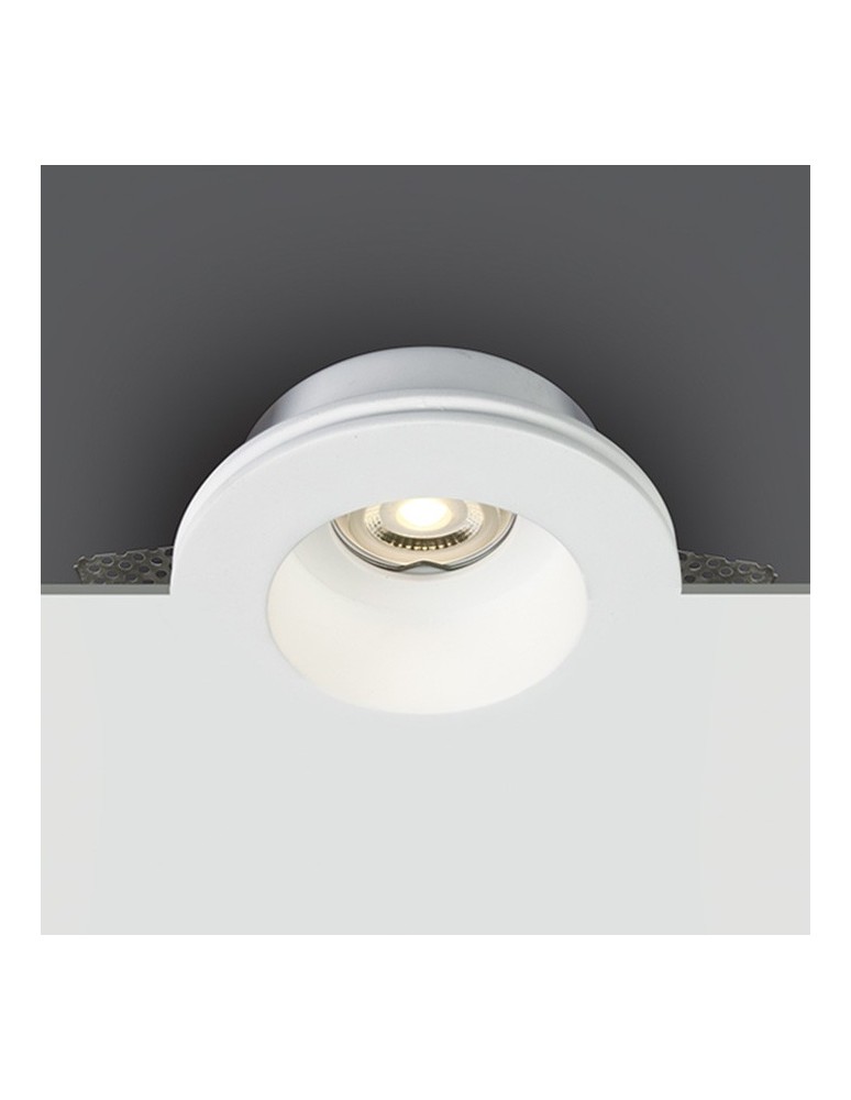 One Light recessed plaster lamp white Drimu 10105GT2