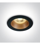 Flush-mounted lamps - pendants - One Light recessed brass lamp Kanawi 10105M/B/BS - product 1