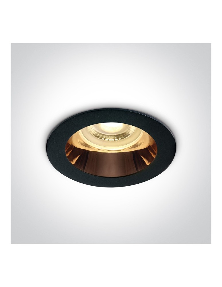 Flush-mounted lamps - pendants - One Light Kanawi 10105M/B/CU copper recessed lamp - product kolory-swiatla.pl 1